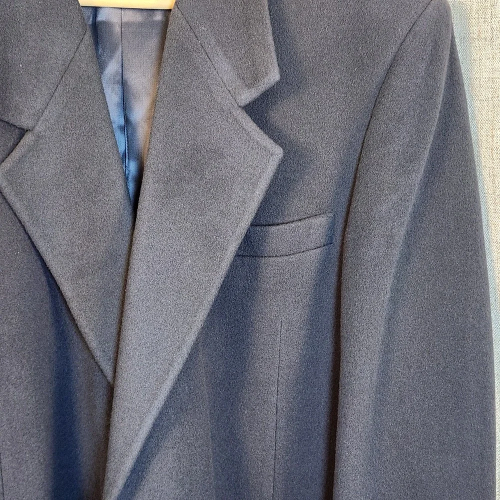 Gianfranco Ruffini Cashmere Blend Blazer Mens 44L Navy Blue Single Button Jacket